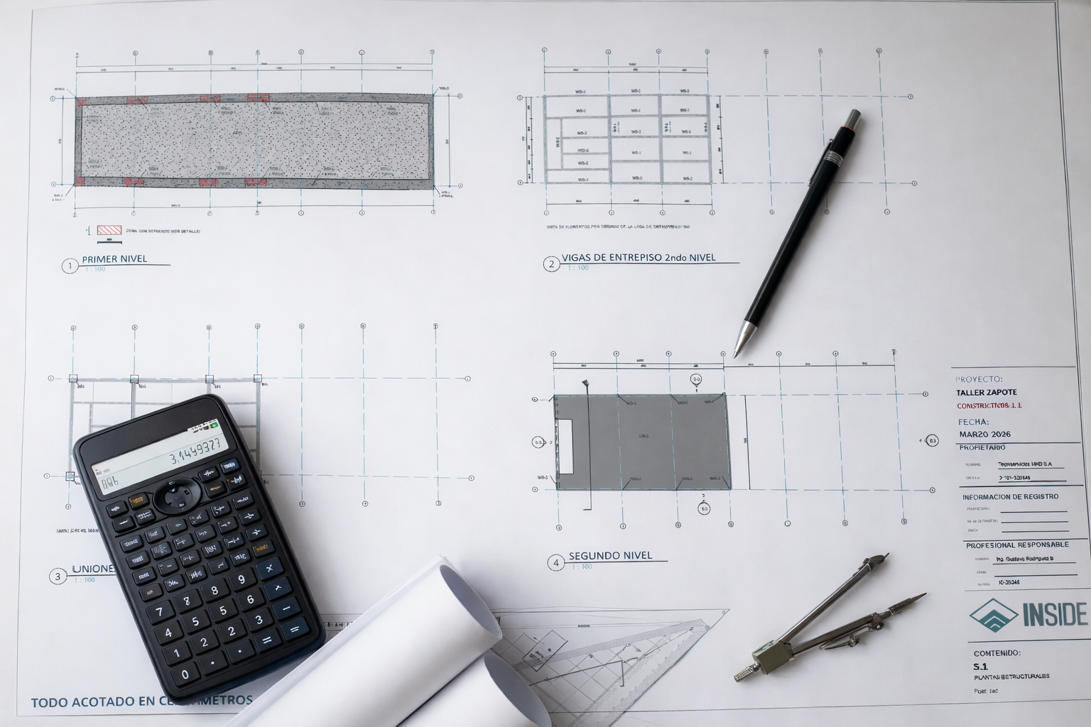 Referencia visual de Planos estructurales