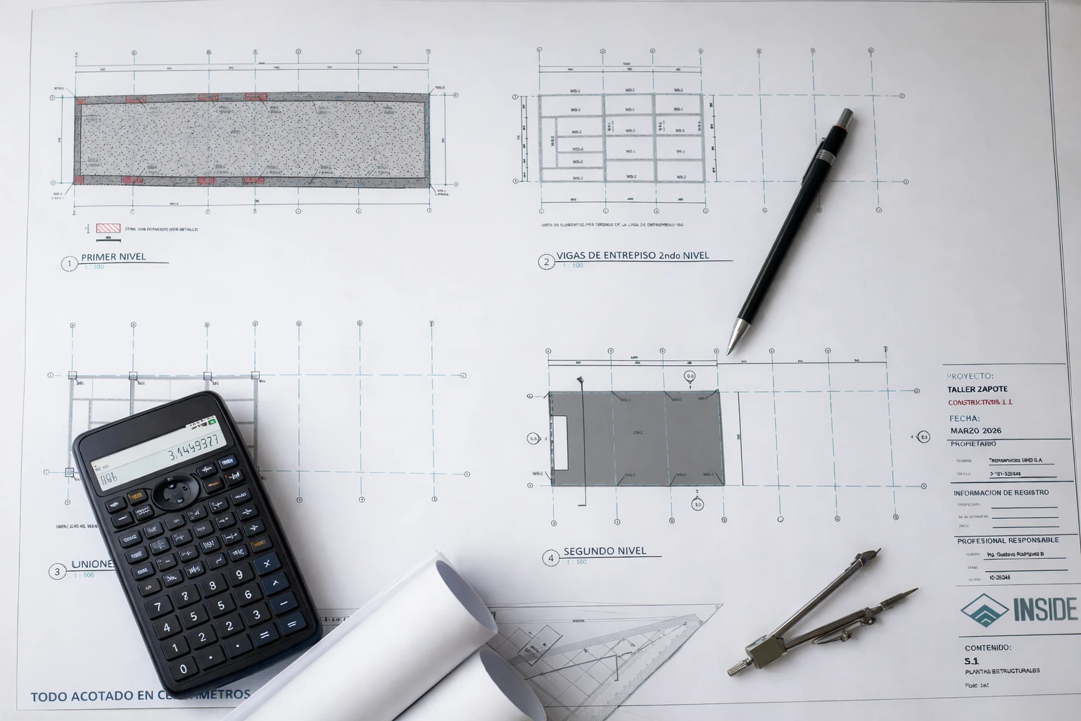 Referencia visual de Planos estructurales